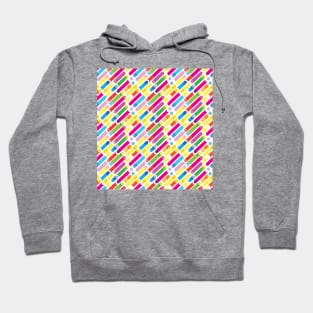 Rainbow Diagonal Lines Pattern Pop Art Hoodie